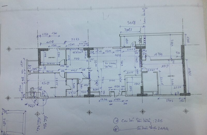 sơ đồ thi công nội thất căn hộ Penthouse quận 1