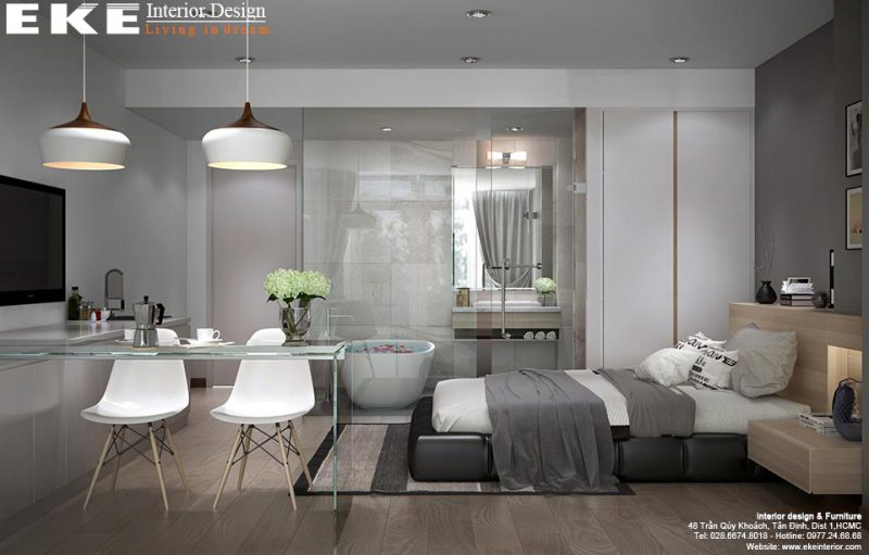 mẫu thiết kế nội thất căn hộ đẹp Bến Thành Luxury Apartment 117m2