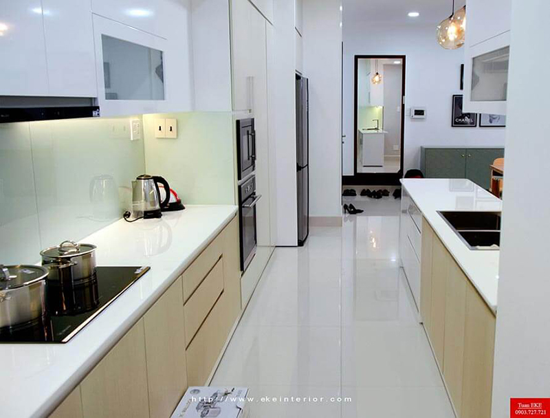 thi công nội thất căn hộ Prince Residence phòng bếp