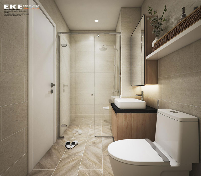 Thiết kế nội thất căn hộ Sunrise City View - phòng WC